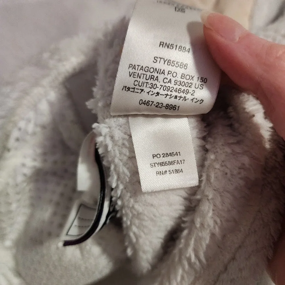 PATAGONIA Girl's Re-Tool Snap-T Fleece Pullover Cream Cozy size L‎